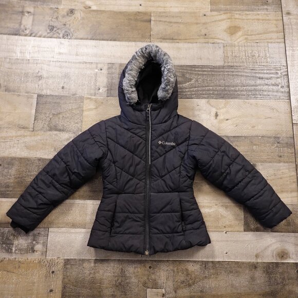 Columbia Katelyn Crest Hooded Jacket girls' XS 6/6x black
